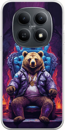 Калъф Wild Animals Bear Xiaomi Poco M8 5g Гъвкав TPU Прозрачен Силикон