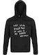 Hoodie Organic Unisex " Asap Rocky Bigger Ego Quote " Black