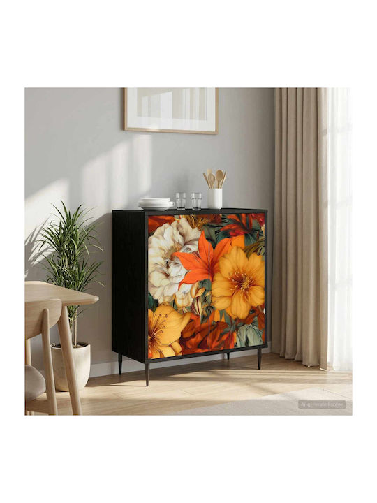 Bufet Gennep Din Lemn Stejar Negru 69x33x76cm