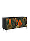 TV Stand Zaandam Black Oak W102xD33xH51cm