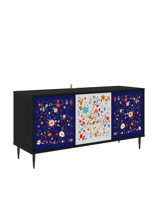 TV Stand Mainz Black Oak L102xW33xH51cm