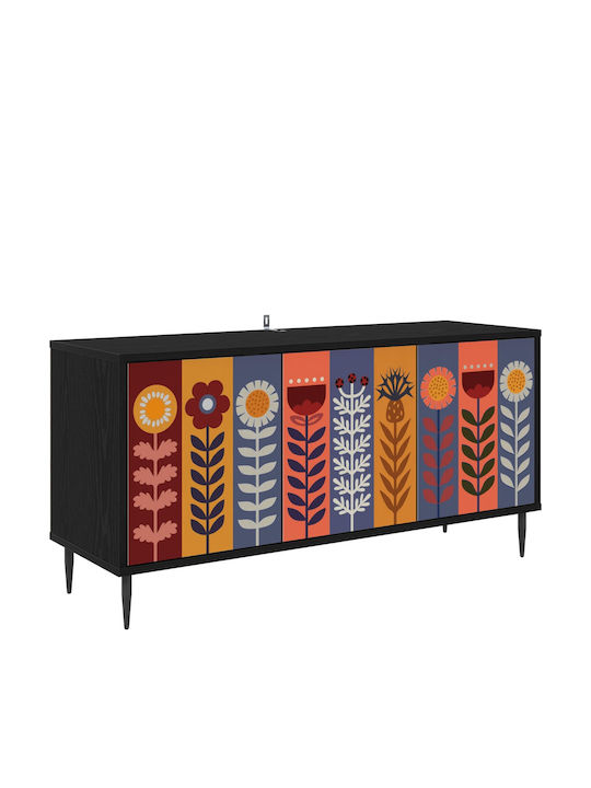 TV Stand Essen Black Oak W102xD33xH51cm
