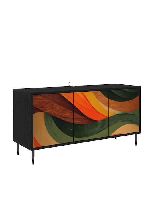 TV Stand Bonn Black Oak L102xW33xH51cm