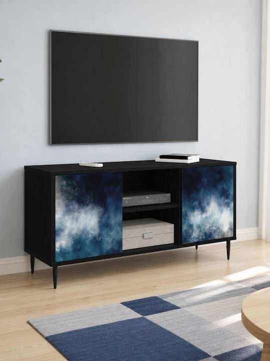TV-Ständer Raalte Schwarz Eiche M102xT33xH51cm