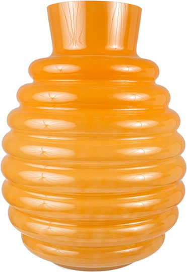 Zen Collection Decorative Glass Orange Vase 32x32xH42.5cm