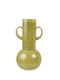 Zen Collection Decorative Vase Glass Green Size 16xH30cm