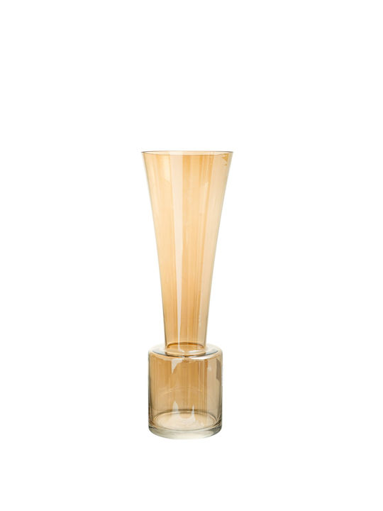 Zen Collection Decorative Brown Glass Vase 13x1...