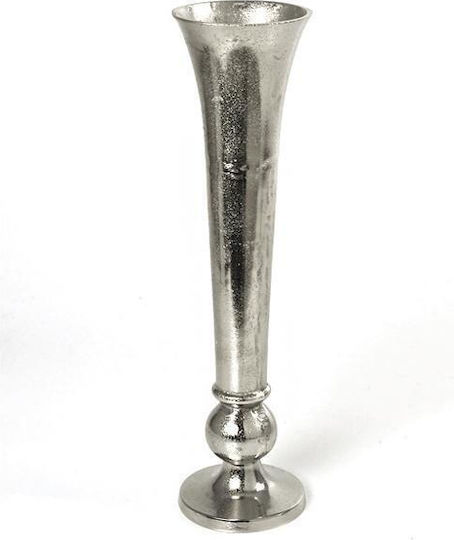 Zaros Zaros Dekorative Aluminium Vase Silber Y48cm
