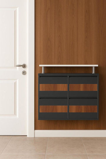 Multicolour Metal Shoe Organizer L100xW15xH83cm