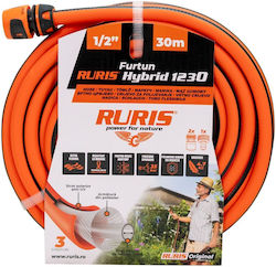 Ruris Hybrid1230 – Furtun Gradinarit 30 M 1/2" 3 Straturi Polifuziune 35 Bar Anti-răsucire Rezistent UV
