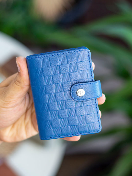 Leather Men's Cards Wallet Blue