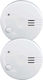 Alecto Pack 2 Compact Mini Smoke Detectors Durable 5-year Battery White