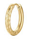 Luca Barra Single Gold Plated Steel Hoop Earring