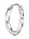 Luca Barra Single Steel Hoop Earring