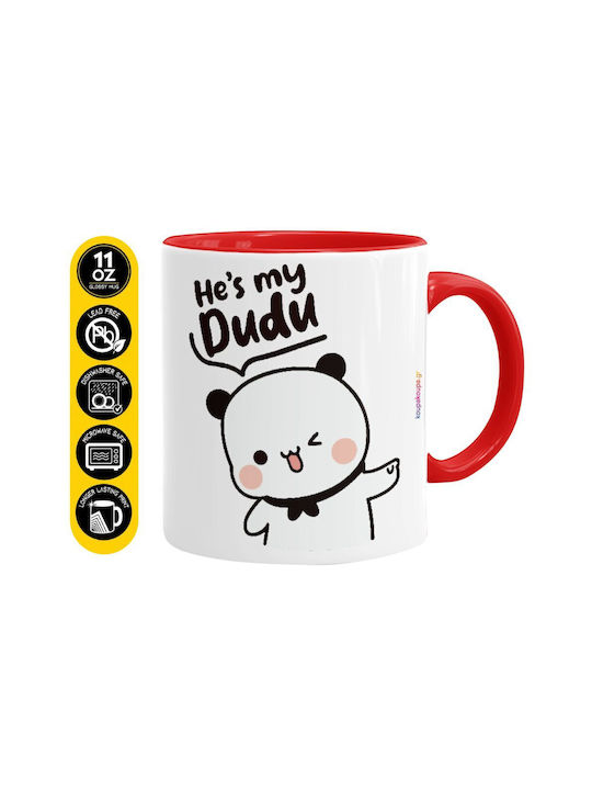 Koupakoupa He's My Dudu Ceramic Mug Red 330ml