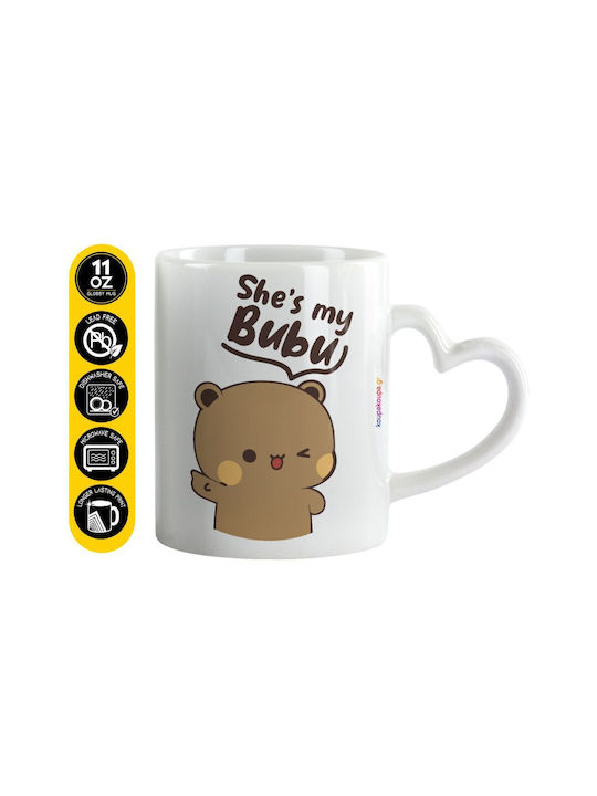 Koupakoupa She's My Bubu Ceramic White Mug 330ml