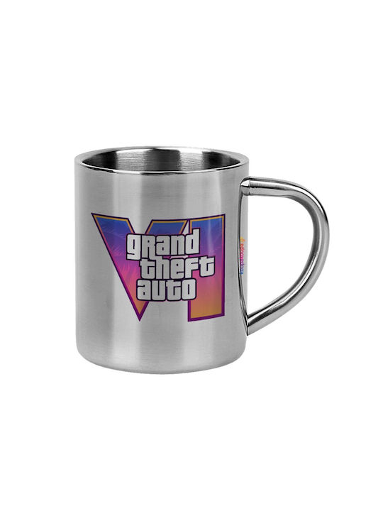 Koupakoupa Gta Vi Metallische Tasse Mit Deckel Braune 300ml