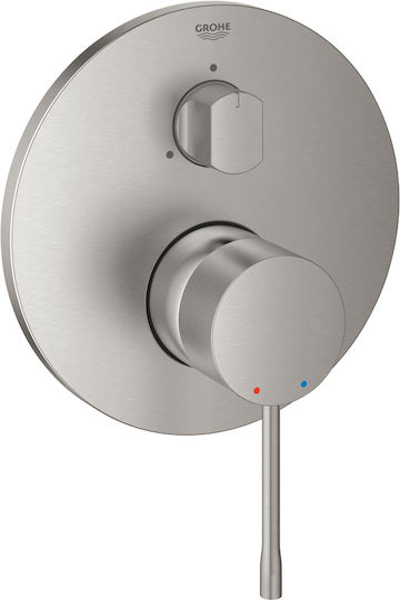 Grohe Essence Σετ Μίκτης & Εκτροπέας Εντοιχισμού για Ντουζιέρα Ασημί