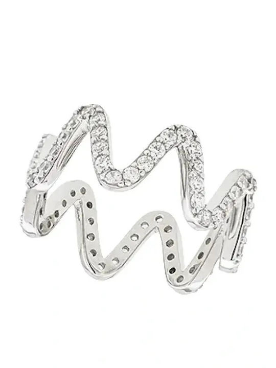 Breeze Women's Ring with Zircon from Silver