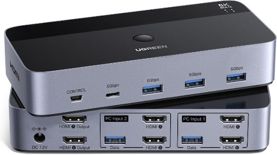 Ugreen Ak703 KVM & Data Switch with USB / HDMI / USB-C