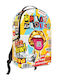Sprayground Lips Magazine Collage Σχολική Τσάντα Πλάτης Γυμνασίου - Λυκείου Πολύχρωμη 29 x 15 x 46εκ