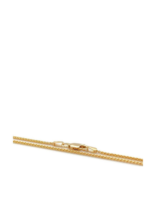 Drandakis Women's Silver Gold Plated Neck Chain Length 40cm
