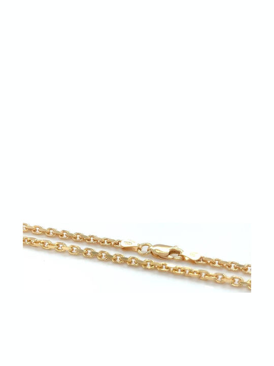 Drandakis Women's Silver Gold Plated Neck Chain Length 50cm