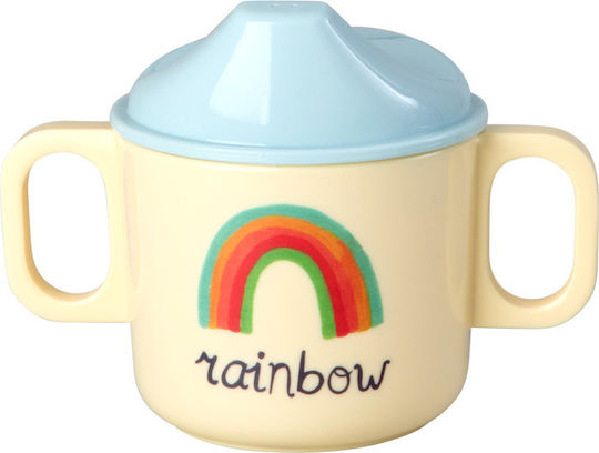 Rice Cana Pentru Copii Din Melamină Albastră 250ml