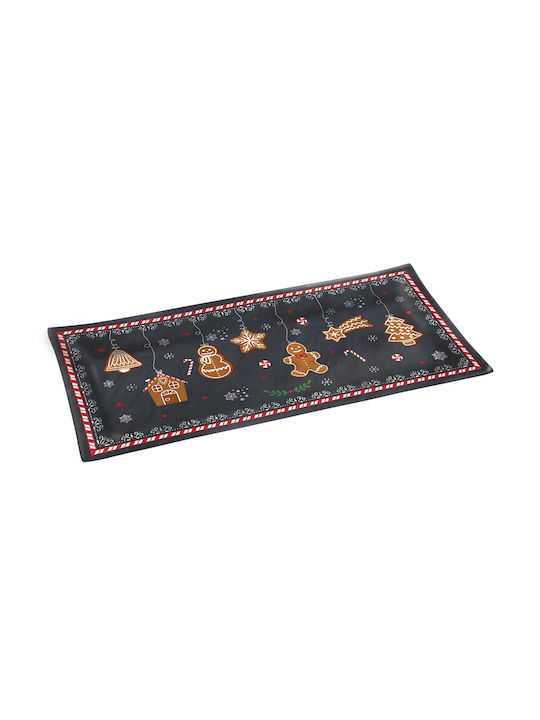 Easylife Gingerbread Weihnachtliches Tischgeschirr Glas Flocken 36x17cm