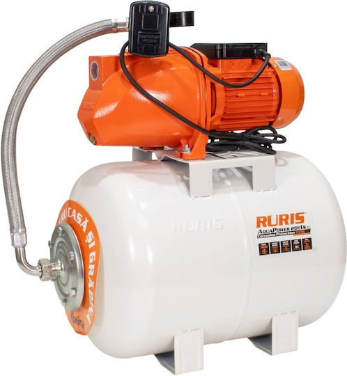 Ruris Aquapower 2011s – Pompă Booster 1100w Rezervor 50 L Debit 58 L/min Înălțime de pompare 55 m