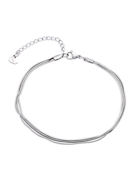 Silver And More Верига За Глезен От Неръждаема Стомана Silver And More Верига За Глезен От Неръждаема Стомана