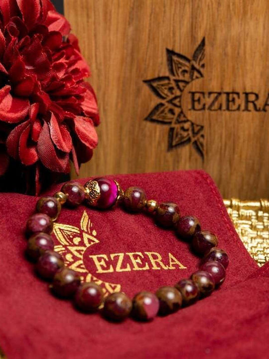 Brățară Pentru Fete Karina Mărgele Cloisonné Roșii Ochi Protector De Tigru Mărgele 8mm