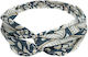 Haarband Blau Weiß Goldene Details