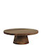 HowHomely Wooden Cake Stand With Stand Beige