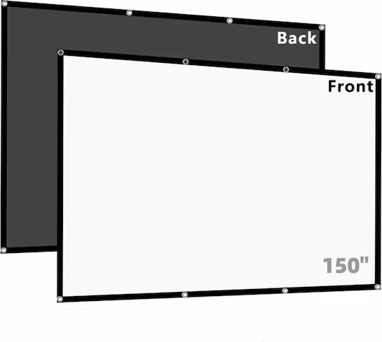 Projector Projection Screen 150 Inches 330cm*187cm White Black Background