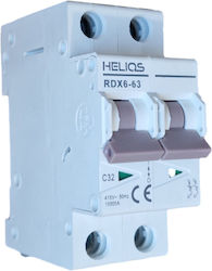 Helios Comutator Bipolar de Șină 32A