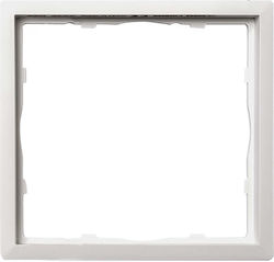 Switch Frame Single White Matte Lineme Gena 50-00621-31