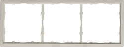 Triple Horizontal Or Vertical Mounting Switch Frame Light Grey Lineme Gena 50-00623-32