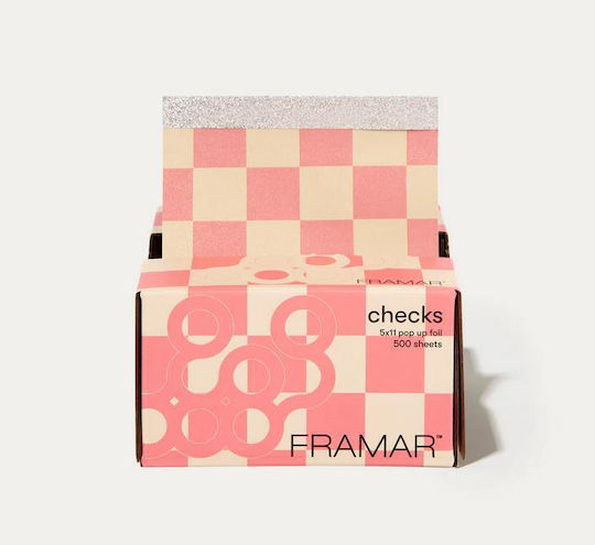 Αλουμινοχαρτο Φυλλα 5x11 Checkered Pink Framar 500τεμ