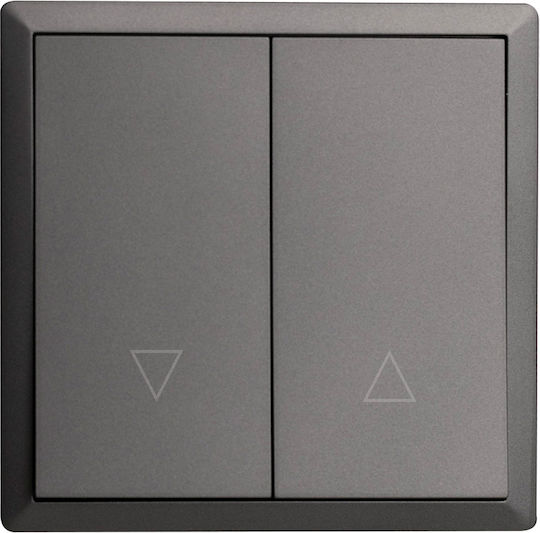 Roller Shutter Push Button 10a/250v Anthracite Matt Lineme Gena 50-00636-19