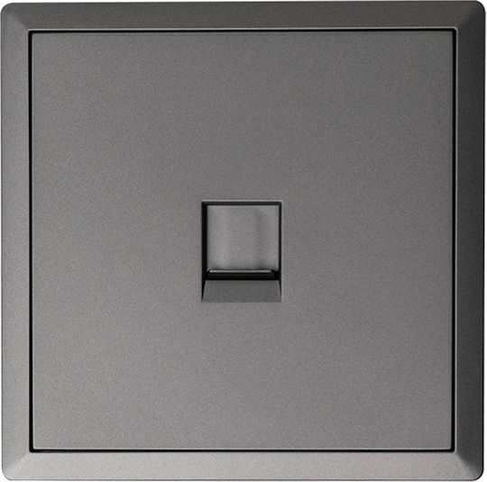 Data Socket RJ45 Cat6 Anthracite Matte Lineme Gena 50-00618-19
