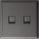 Double Data RJ45 Cat6 Anthracite Matte Lineme Gena 50-00630-19