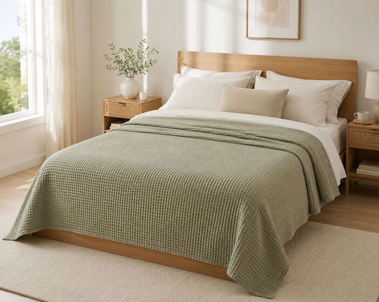Blanc de Blanc Single Hotel Blanket Pique Grey 160x240cm