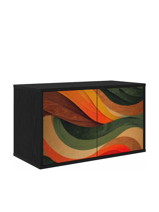 TV Stand Bonn Black Oak L69xW33xH40cm
