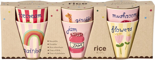 Rice Căni Pentru Copii Din Melamină 6 Bucăți 160ml