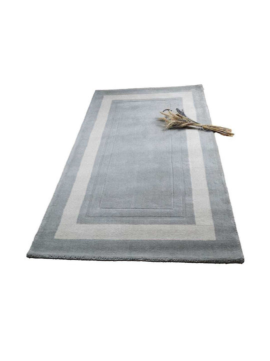 Laura Ashley Lewes Wohnzimmer Teppich Wolle Dove Grau 80x150cm