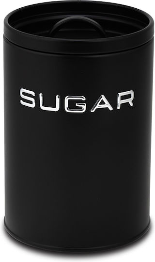 Nava Sugar Jar with Airtight Lid Metallic Black 16x16cm 1 Pieces