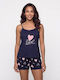 Sorrisino Summer Women's Pyjama Set Blue Marine