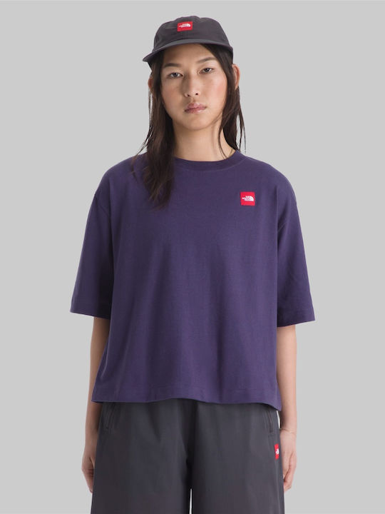 The North Face Damen Oversized Crop T-Shirt Rot