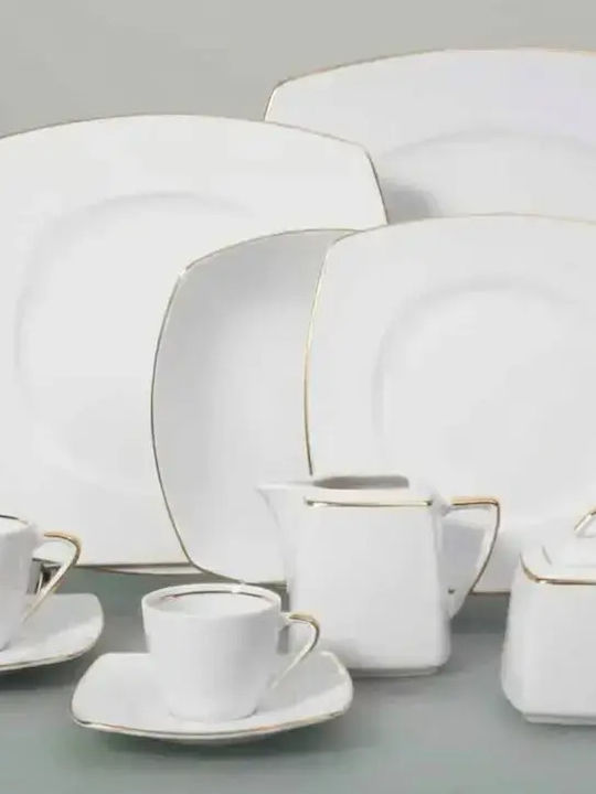Cryspo Trio Nagoya Porcelain White Tea Set 15 P...
